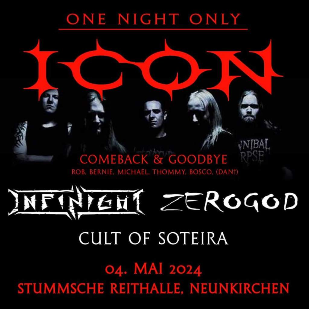 One Night only: Icon Comeback and Good Bye Show am vierten Mai 2024 in der Stummschen Reithalle in Neunkirchen