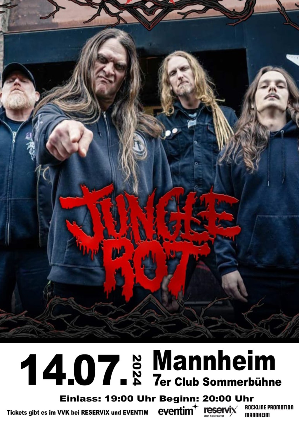 Jungle Rot European Tour 2024 am 14. Juli 2024 im 7er Club&nbsp;Mannheim