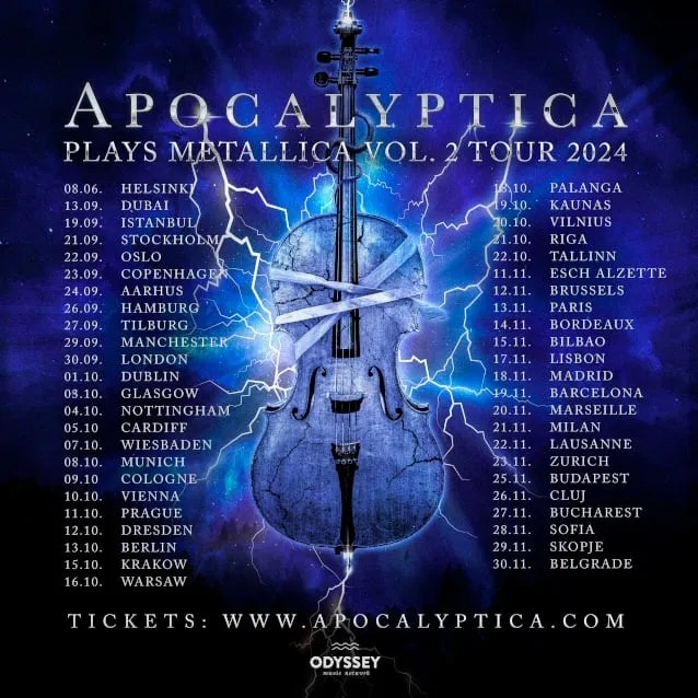 Apocalyptica plays Metallica Vol. 2 Tour 2024 am 11.11.2024 in Esch-sur-Alzette