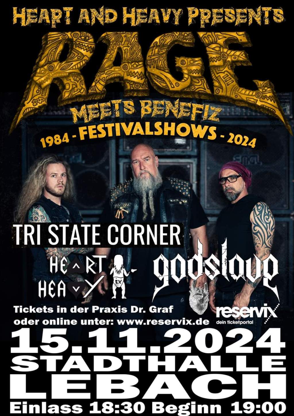 Rage meets Benefiz am 15.11.2024 in der Stadthalle in&nbsp;Lebach